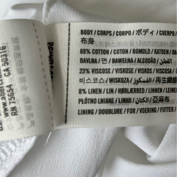 Hollister White Mini Ruffled Linen Blend Sundress size Large - Picture 9 of 9